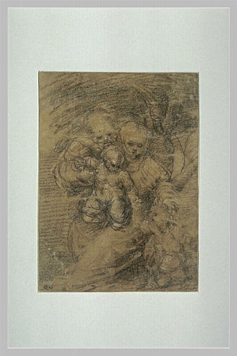 La Sainte Famille et le petit saint Jean agenouillé_0