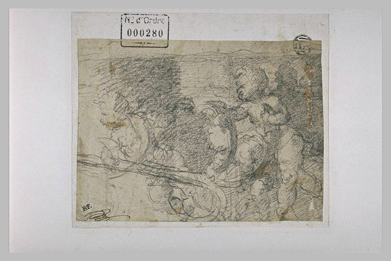 Putti jouant autour d'une ancre_0