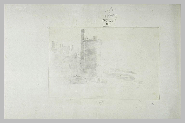 Paysage avec une tour en ruines_0