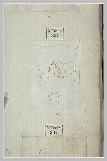 Projet de vase avec deux têtes de satyres_0