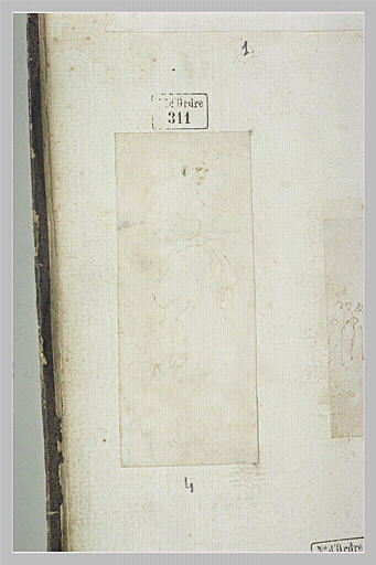 Homme drapé, debout, de profil vers la droite_0