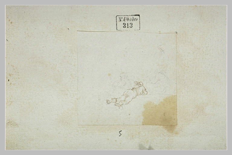 Soldats allongés et esquisse de trois figures_0