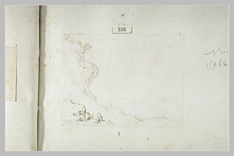 Paysage avec arbres et rochers_0