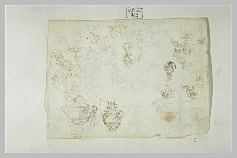 Etude de vases, d'aiguières, et du pommeau d'une épée_0