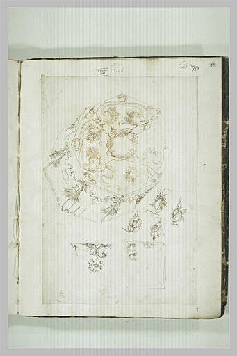 Projet d'étoffe brodée ou de tapisserie pour une table_0