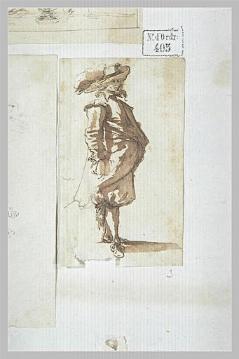 Homme debout, tourné vers la droite, coiffé d'un chapeau à larges bords_0