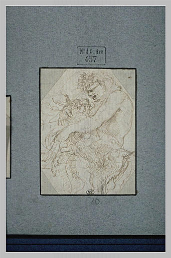 Satyre enfant jouant avec un chevreau_0