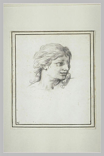 Tête de jeune homme tournée vers la droite_0