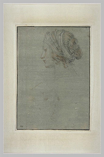 Tête de jeune femme, de profil à gauche_0