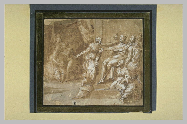 Scène avec des figures drapées à l'antique_0