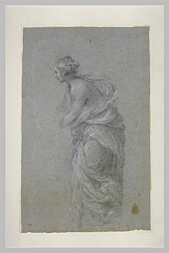 Femme debout , drapée, tournée vers la gauche_0