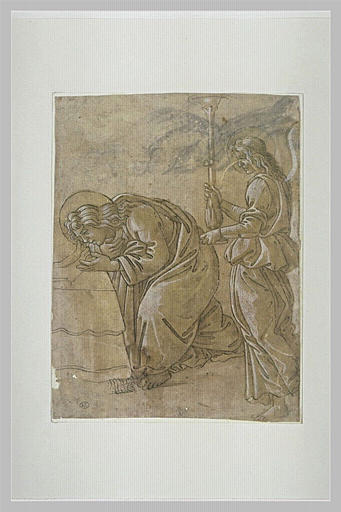 Saint Jean l'Evangeliste baisant les pieds de Christ mort et un ange_0