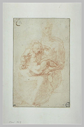 Vierge assise avec l'Enfant dormant sur ses genoux_0