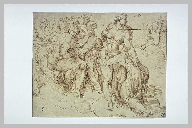 Figures, d'après le Jugement Dernier à la Chapelle Sixtine_0