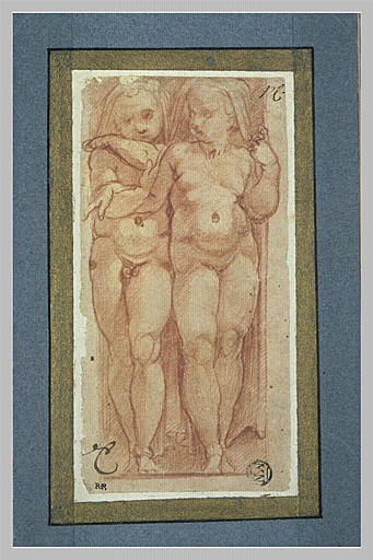Deux putti, d'après la voûte de la Chapelle Sixtine_0