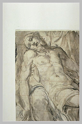 Le Christ mort dans les bras de la Vierge, un ange à droite_1