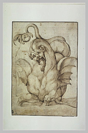 Monstre à corps de cheval, ailes de dragon et queue de poisson_0