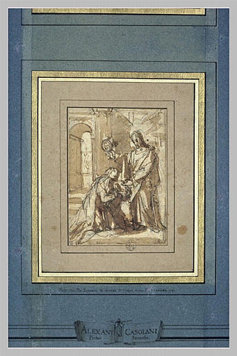 Sainte Catherine de Sienne à genoux, choisissant la couronne d'épines_1