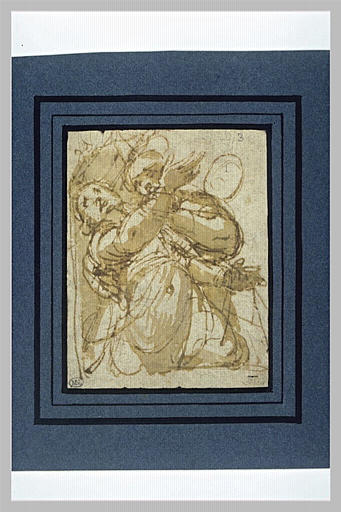 Vision extatique d'un saint soutenu par une autre figure_0