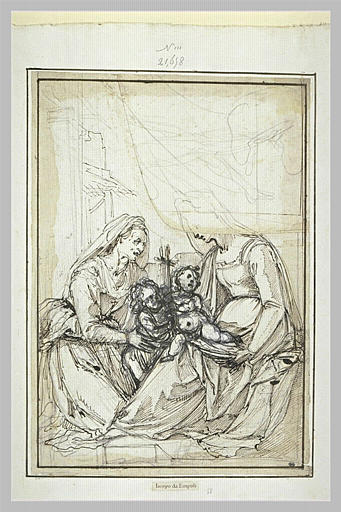 Vierge à l'Enfant, sainte Elisabeth et le petit saint Jean_0