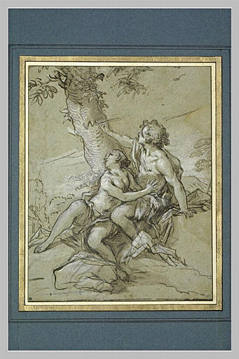 Angélique assise près de Médor_0