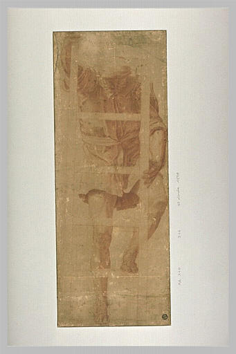 Homme descendant une échelle ; étude de main_0