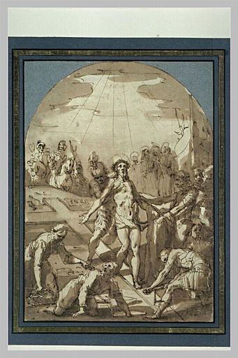 Les apprêts de la Crucifixion : le Christ dépouillé de ses vêtements_0