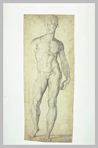 Jeune homme nu, étude pour une statue_0