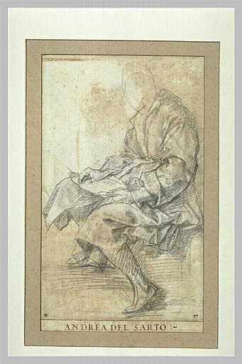 Homme drapé, assis, écrivant_0