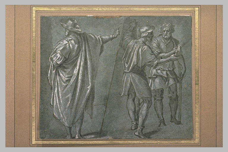 Le maître de la vigne et deux ouvriers_0