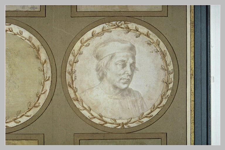 Buste d'homme coiffé d'une calotte_0