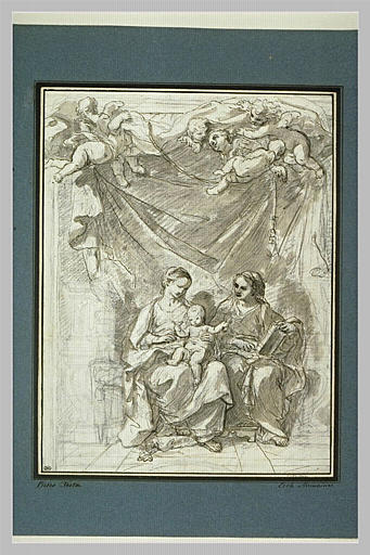 La Vierge assise tenant l'enfant et sainte Elisabeth_0