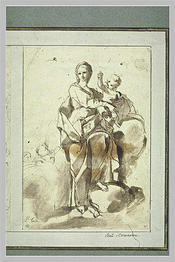 Vierge à l'Enfant debout, un pied sur le globe terrestre_0