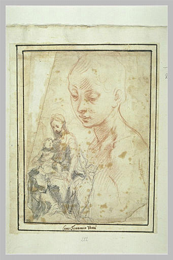 Buste de jeune fille ; Vierge à l'Enfant_0