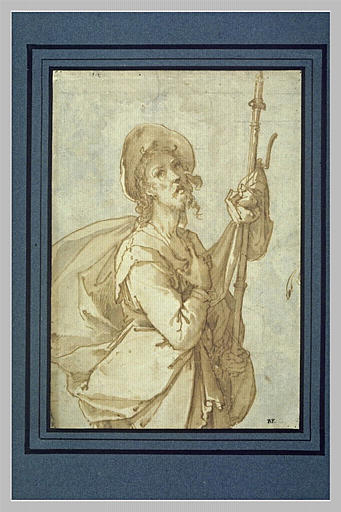 Homme à mi-corps, se dirigeant vers la droite : saint Jacques le majeur (?)_0
