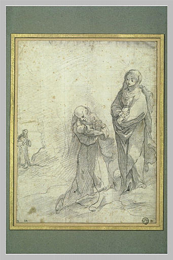 Saint François tenant l'Enfant devant la Vierge et un saint religieux_0