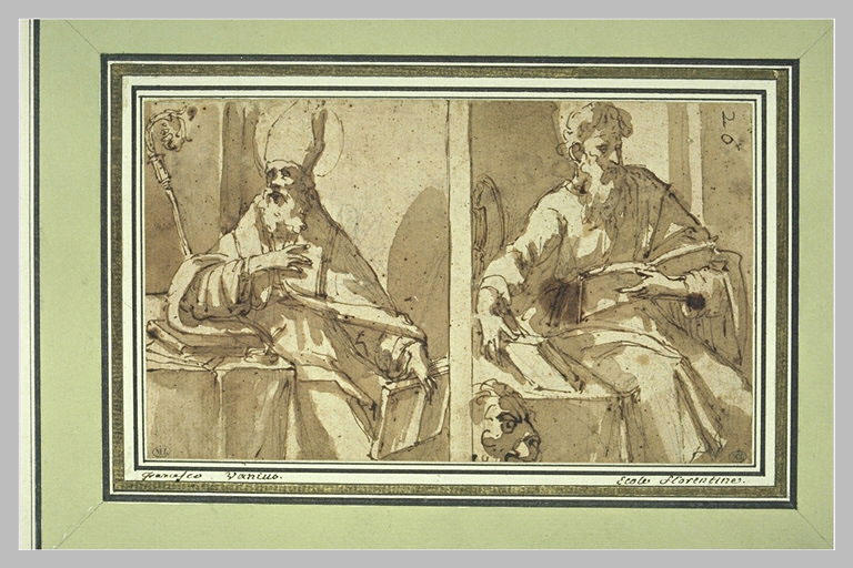Deux docteurs de l'Eglise : saint Jérôme et saint Ambroise_0