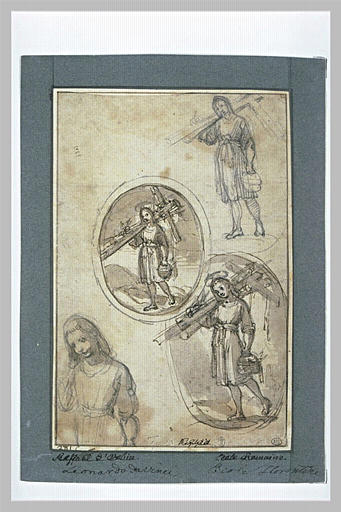 Quatre études du Christ Enfant portant les instruments de la Passion_0