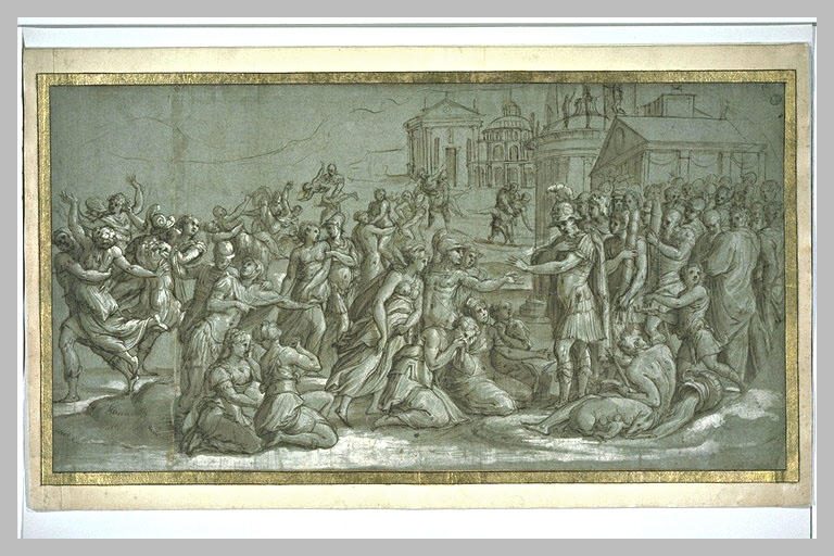 Romulus répartissant les Sabines entre les Romains_0