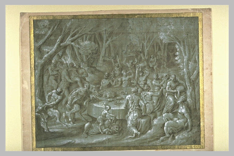 Festin de divinités bacchiques et sylvestres au milieu des bois_0