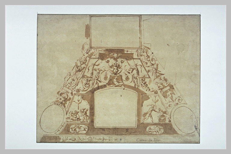 Etudes de grottesques pour une partie de plafond_0