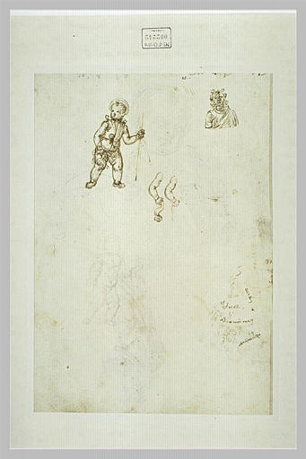 Un petit saint Jean ; enfant ; buste de jeune homme ; bras_0