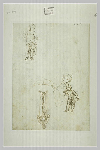 La Vierge à l'Enfant ; deux enfants ; un moine debout_0