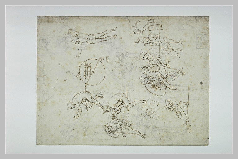 Etudes de figures masculines nues et étude d'hygromètre_0