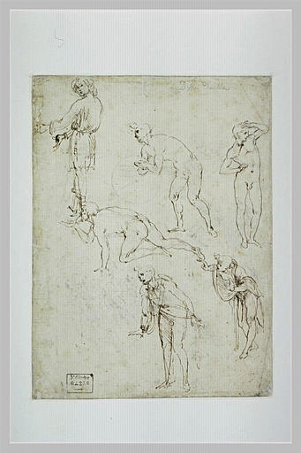 Six études d'hommes nus ou drapés_0
