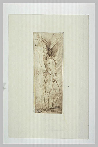 Etude d'un homme nu, le bras levé_0