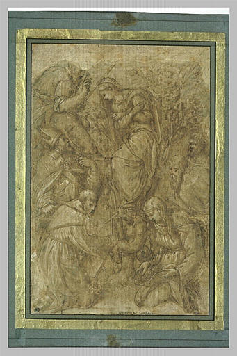 La Vierge bénie en présence de saint François et sainte Claire_0