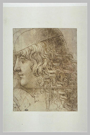 Portrait de jeune homme de profil ; indication partielle d'une autre étude s_0
