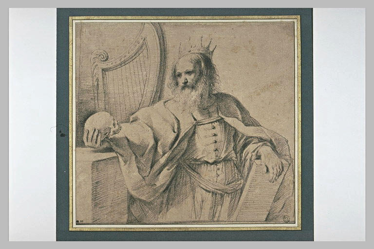 David tenant une tête de mort et une tablette_0