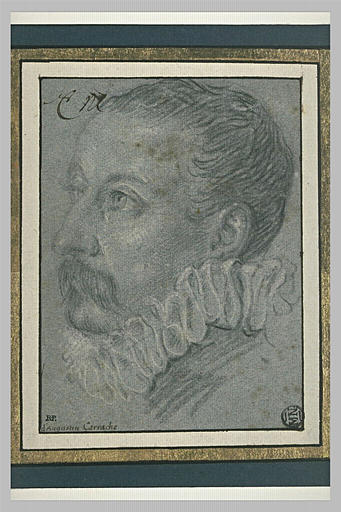 Etude pour le portrait gravé de Bernardino Campi_0